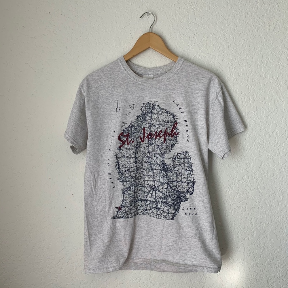 St. Joseph Lakes of Michigan Grey Tee Shirt